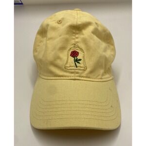 Disney Parks Adult Beauty and the Beast Rose Hat Tale as Old as Time Yellow Read